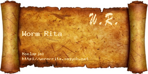 Worm Rita névjegykártya